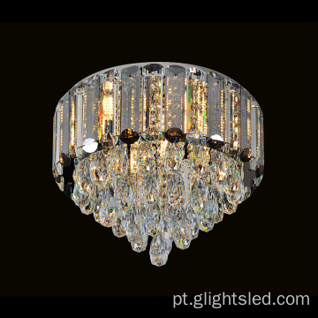 Lustres modernos de cristal de luxo com luzes pendentes